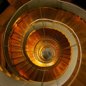 The spiral staircase at the Lighthouse in Mitchell Lane, Glasgow - Photo by George Gastin