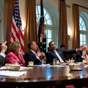 Barack Obama John Boehner Nancy Pelosi Harry Reid Mitch McConnell