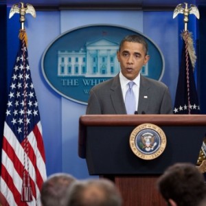 Obama Press Briefing - Public Domain