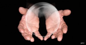 Bubble In Hands - Public Domain