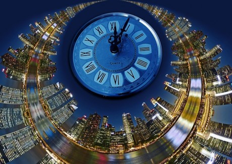 Time Spinning Skyline - Public Domain