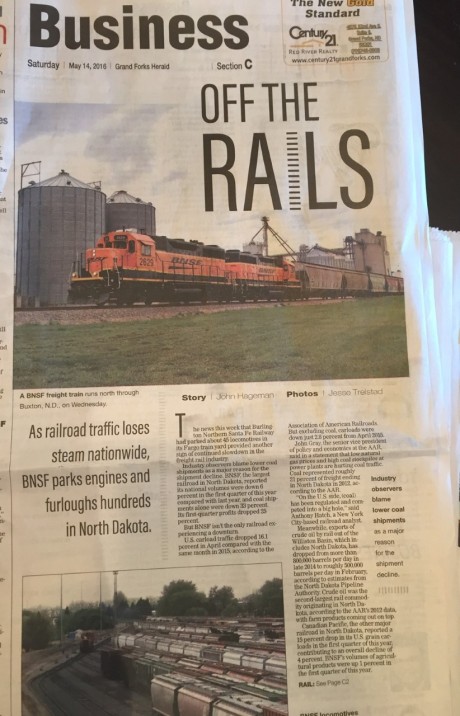 North Dakota Railroad Engines Idle
