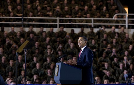 Barack Obama Addresses The Troops - Public Domain