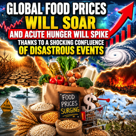 Global Food Prices Will Soar And Acute Hunger Will Spike Thanks To A Shocking Confluence Of Disastrous Events