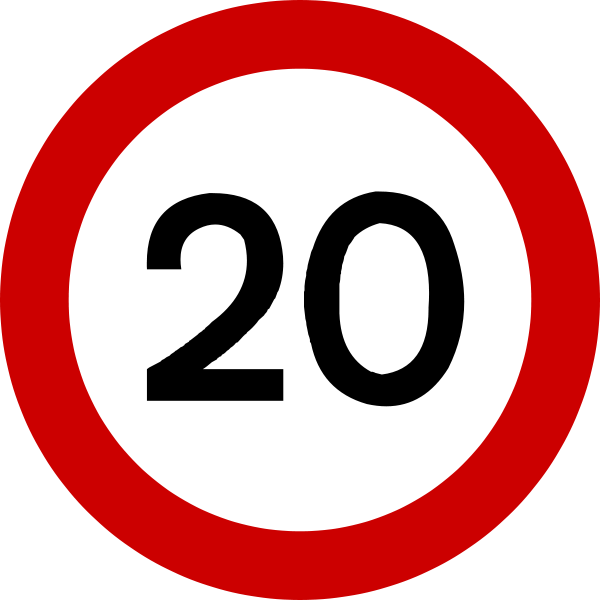 Знак ограничения скорости. Дорожный знак 3.24 ограничение максимальной скорости. Дорожный знак 20. Ограничение скорости 20 дорожный знак.