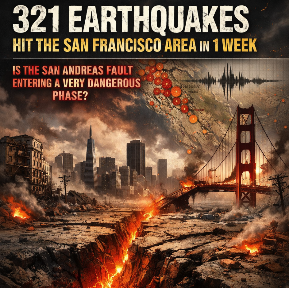 321 terremotos azotaron el área de San Francisco en 1 semana.